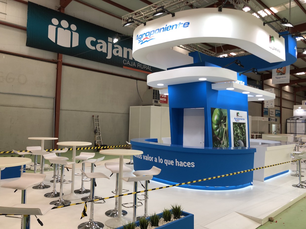 diseño de stand para feria expolevante de Nijar