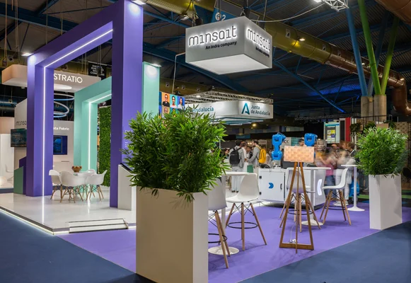 Stand modular Minsait en Ifema Madrid